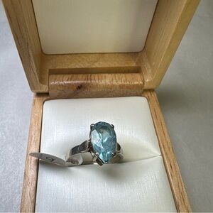Stunning Silver Ring with Blue Gemstone
